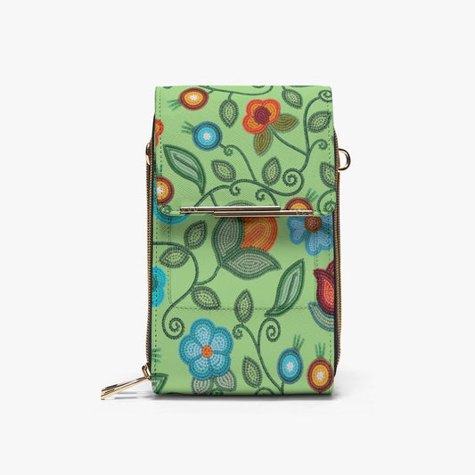 Prairie Fire Petals Sage Phone Bag