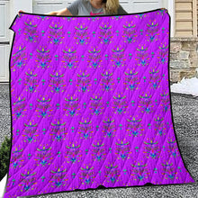 Load image into Gallery viewer, Dakota Damask Purple Lightweight Quilt
