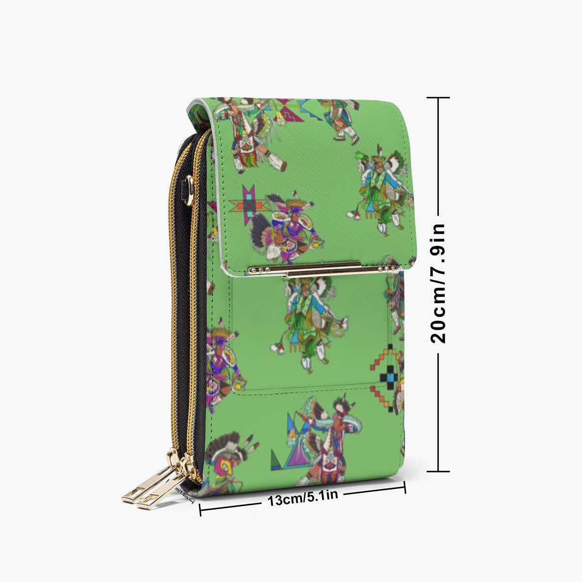 Men's Fancy Dancers Grass Mobile Phone Chest Bag