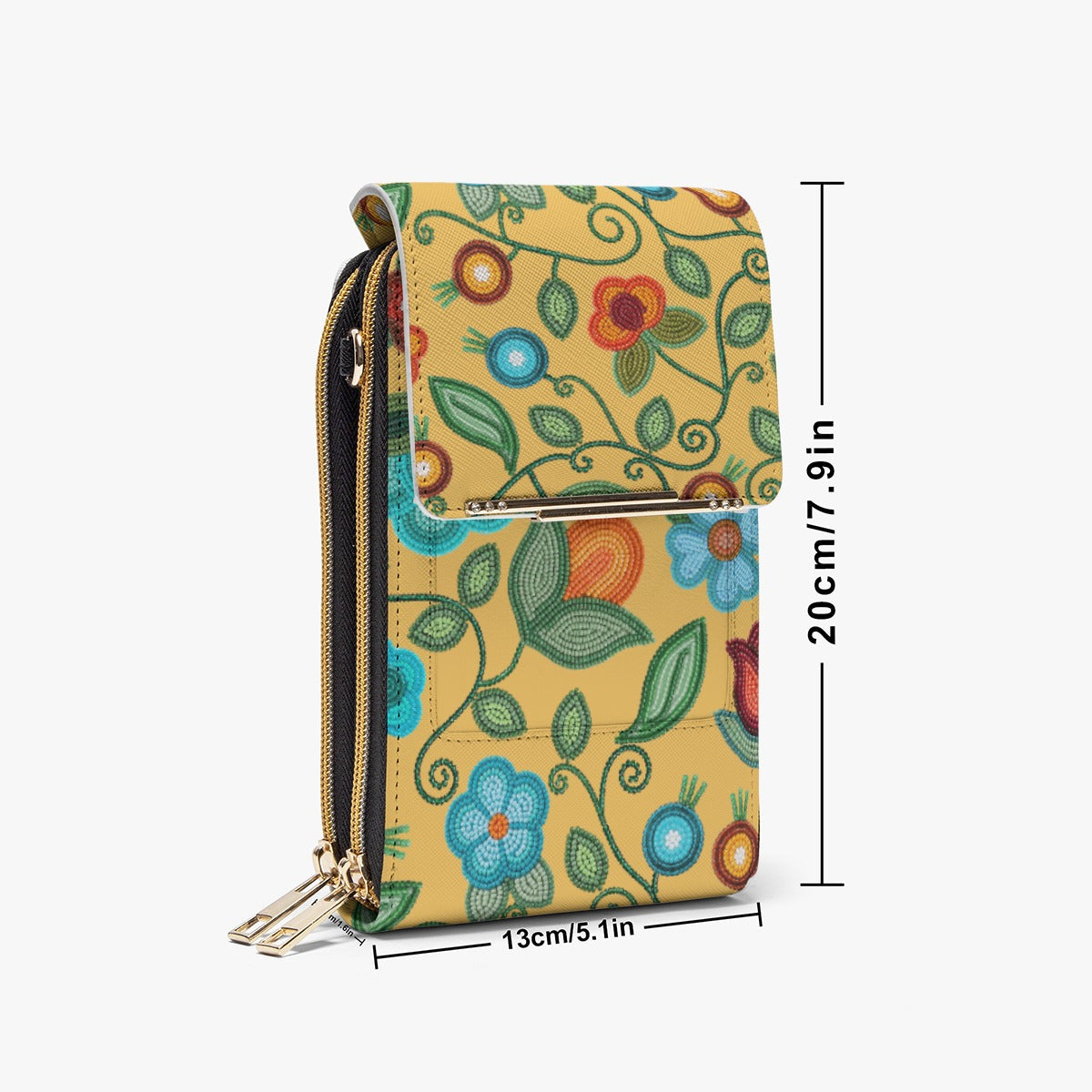 Prairie Fire Petals Honey Phone Bag