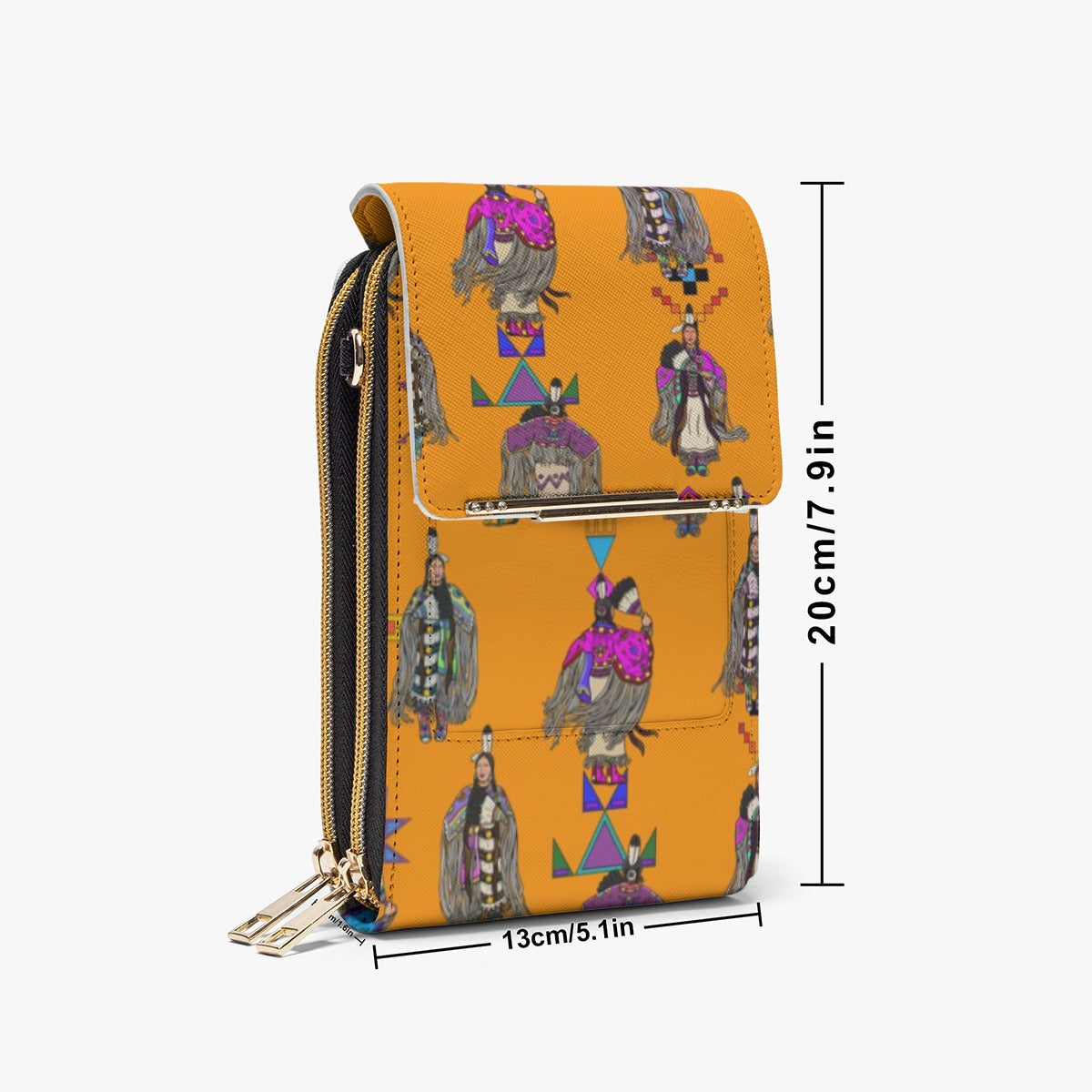 Women's Tradish Dancers Orange Mobile Phone Chest Bag