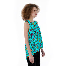 Load image into Gallery viewer, Nature&#39;s Nexus Turquoise Split Back Tank Top
