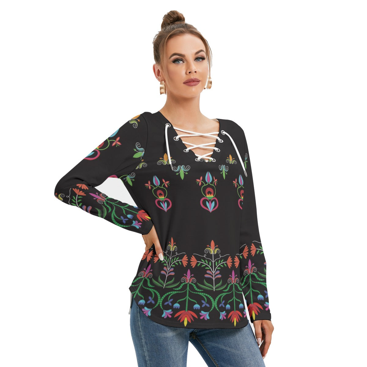 Metis Corn Mother Tie Sweatshirt