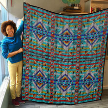 Load image into Gallery viewer, Medicine Blessing Turquoise Lightweight Quilt
