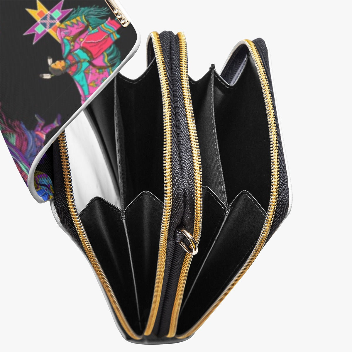 Women's Fancy Dancers Black Mobile Phone Chest Bag