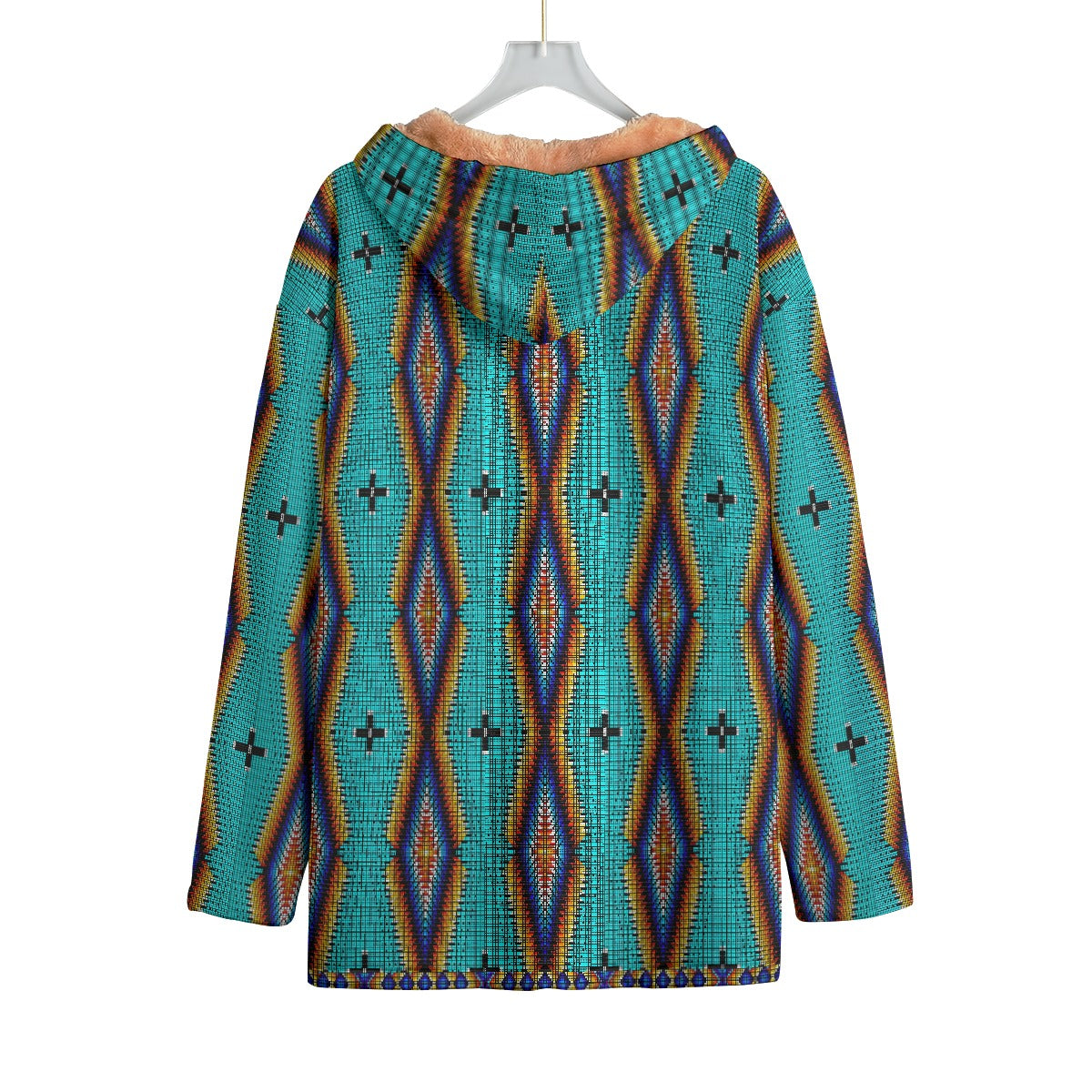 Diamond in the Bluff Turquoise Kid's Plush Windbreaker