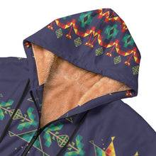 Load image into Gallery viewer, Dreams Of Ancestors Indigo Shade Kid&#39;s Plush Windbreaker
