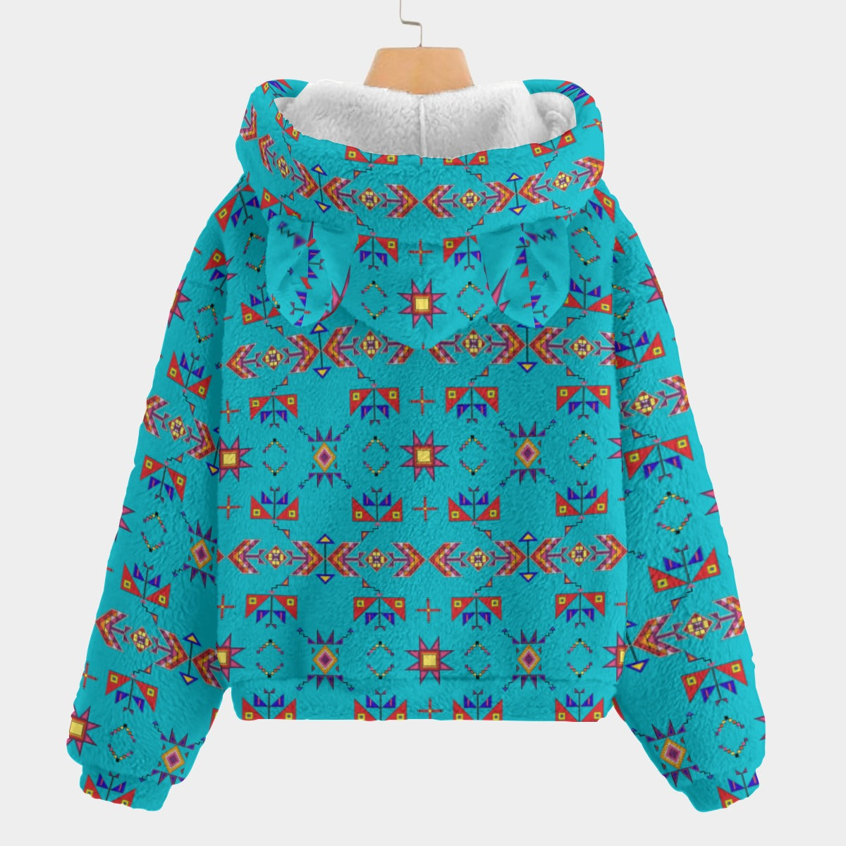 Scattered Generations Turquoise Youth Hoodie With Ears
