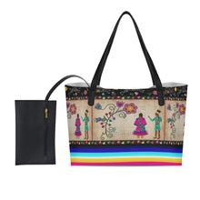 Load image into Gallery viewer, Floral Ledger Sweethearts Shopping Tote Bag With Mini Purse
