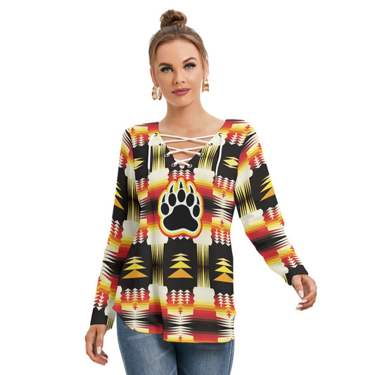 Medicine Wheel Sage Bearpaw Tie Sweatshirt