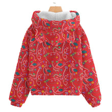 Load image into Gallery viewer, Fresh Fleur Fire Kid’s Borg Fleece Hoodie With Ear
