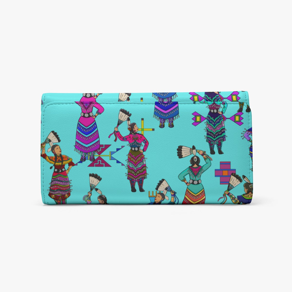 Women's Jingle Dancers Turquoise Foldable Wallet