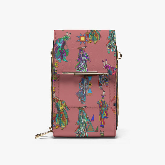 Men's Grass Dancers Terra Cotta Mobile Phone Chest Bag