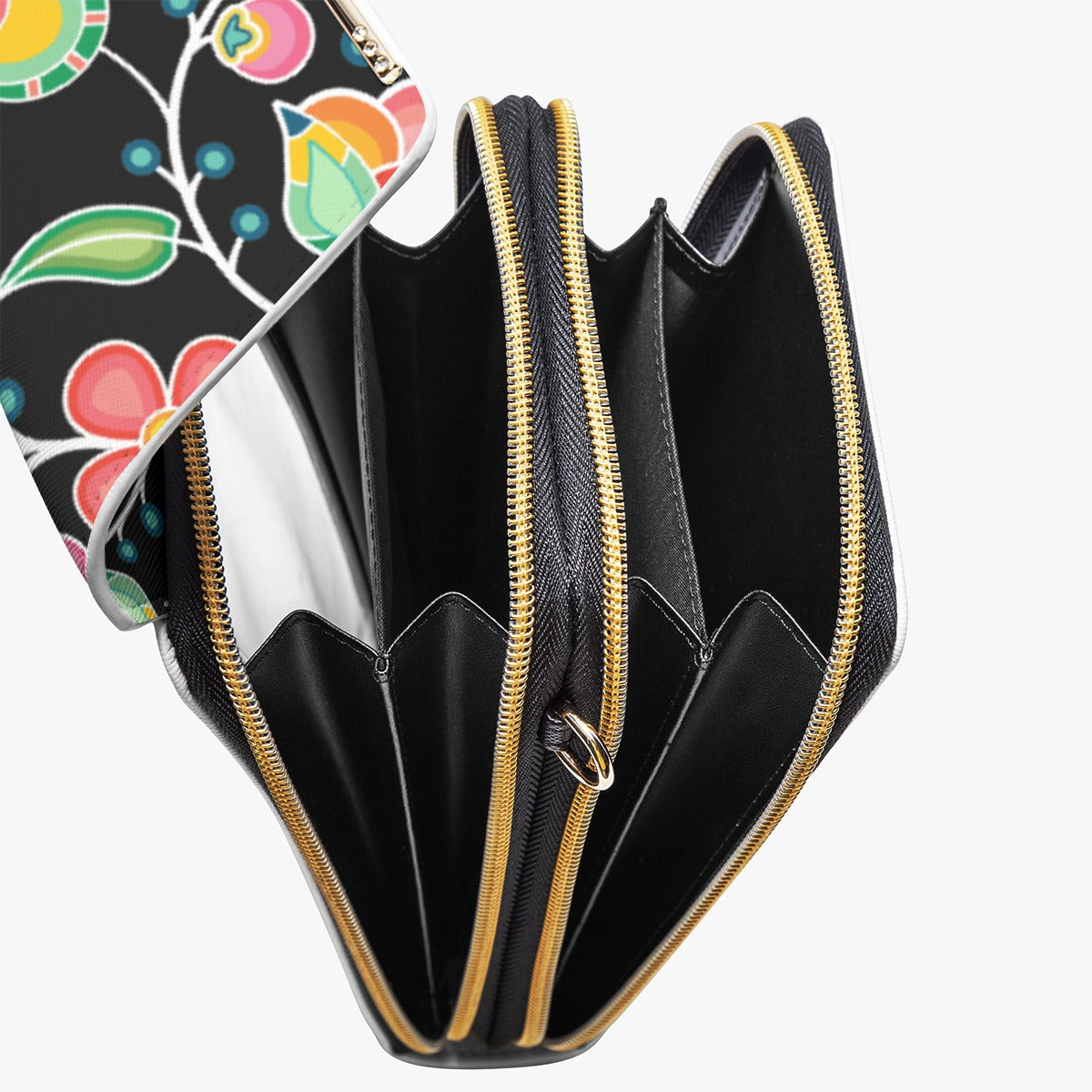 Floral Bounty Black Mobile Phone Chest Bag