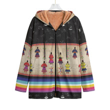 Load image into Gallery viewer, Ledger Round Dance Midnight Kid&#39;s Plush Windbreaker
