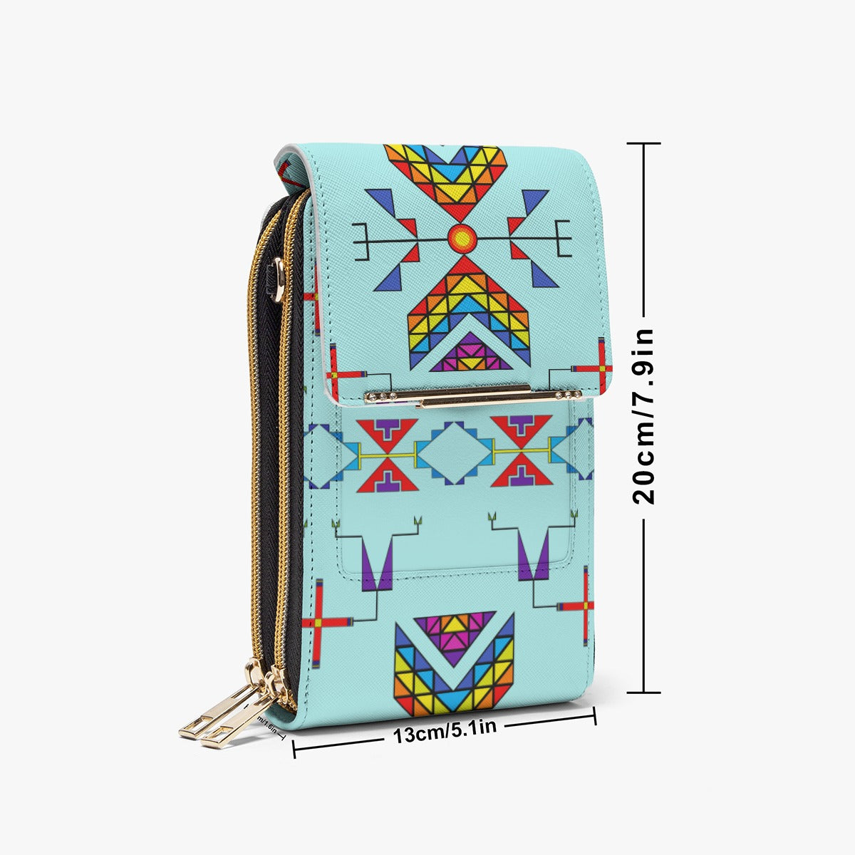 Rainy Chief Rainbow Robin Egg Mobile Phone Chest Bag