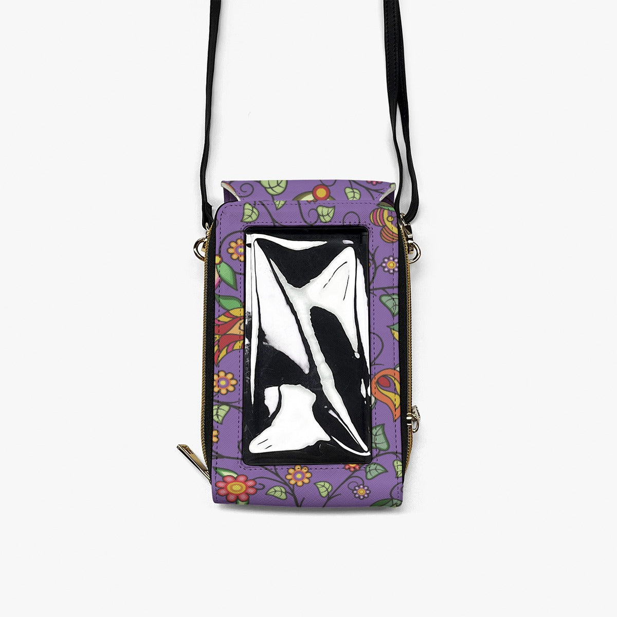 Heartbeat Petals Purple Mobile Phone Chest Bag