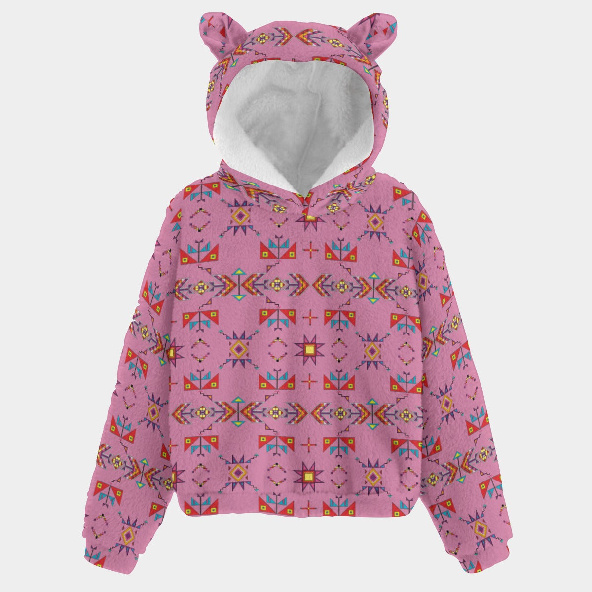 Scattered Generations Pink Youth Hoodie With Ears