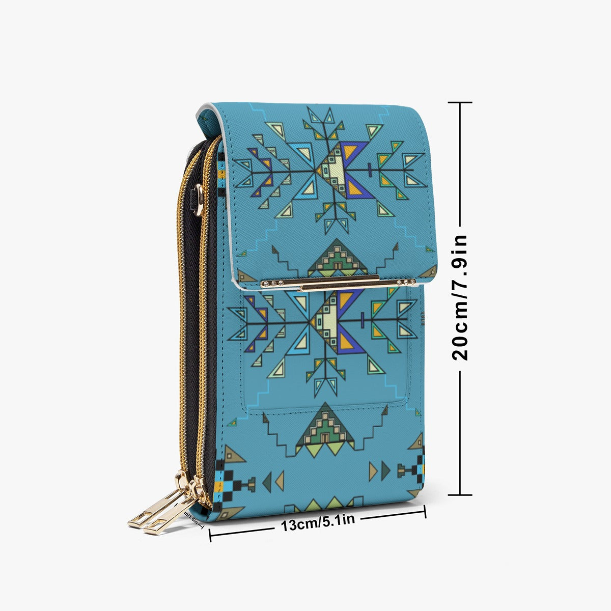 Bear Shield Blue Mobile Phone Chest Bag