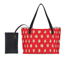 Load image into Gallery viewer, Elk Teeth on Red Shopping Tote Bag With Mini Purse
