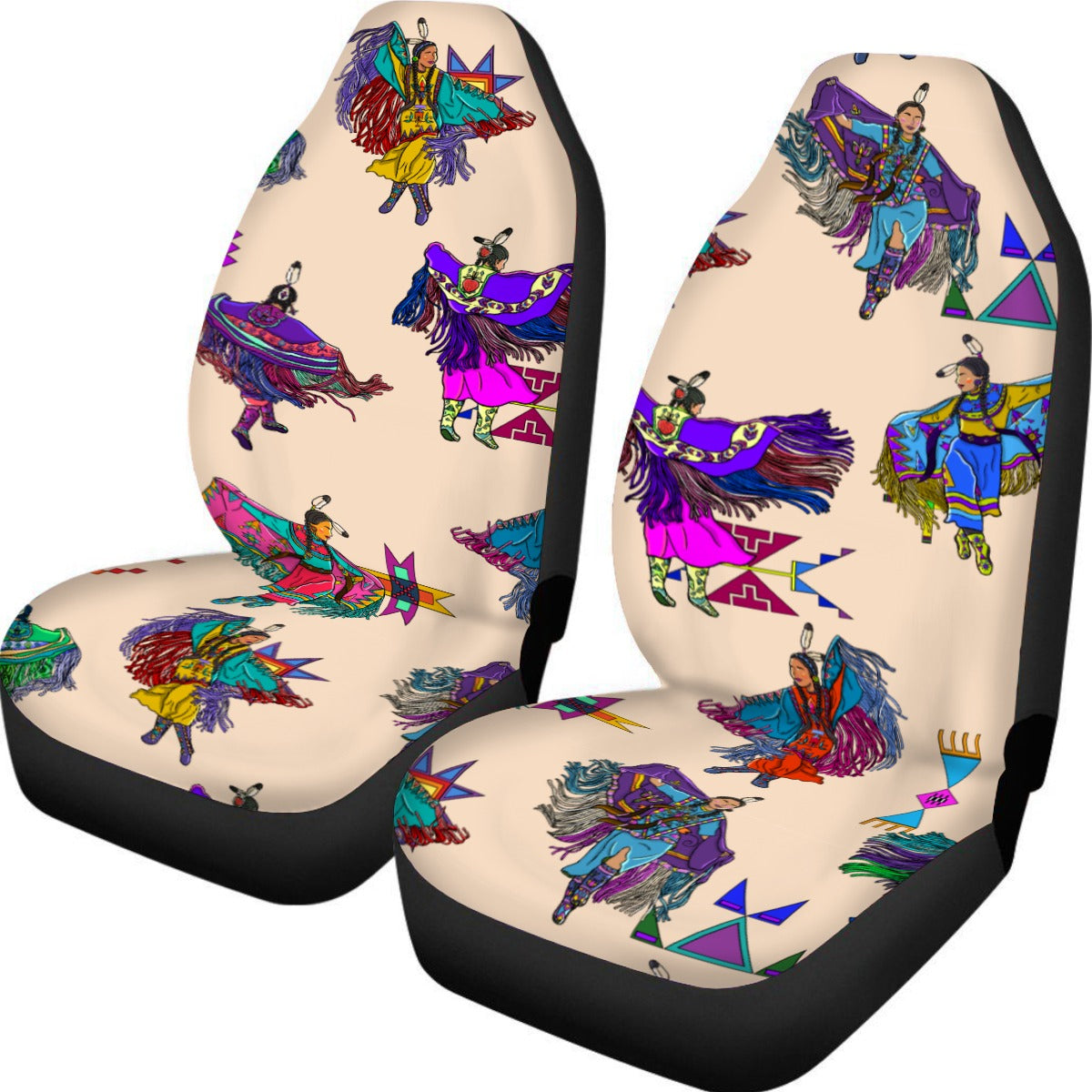 Women's Fancy Dancers Muslin Universal Car Seat Cover With Thickened Back