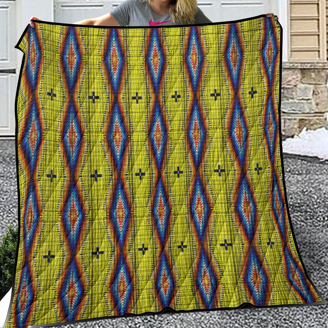 Diamond in the Bluff Yellow Lightweight Quilt