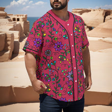 Load image into Gallery viewer, Prairie Paintbrush Passion Berry Short Sleeve Baseball Jersey
