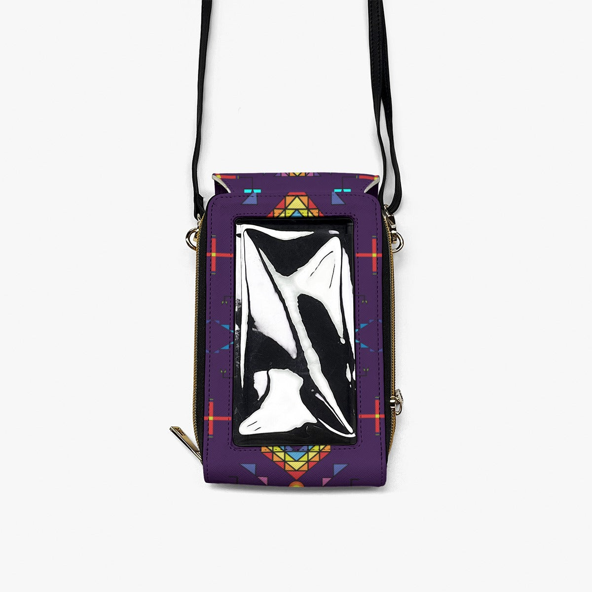 Rainy Chief Rainbow Dark Purple Mobile Phone Chest Bag