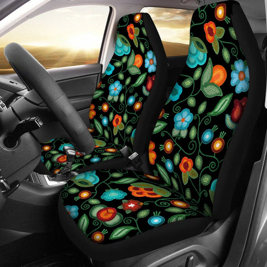 Prairie Fire Petals Black Car Seat Covers