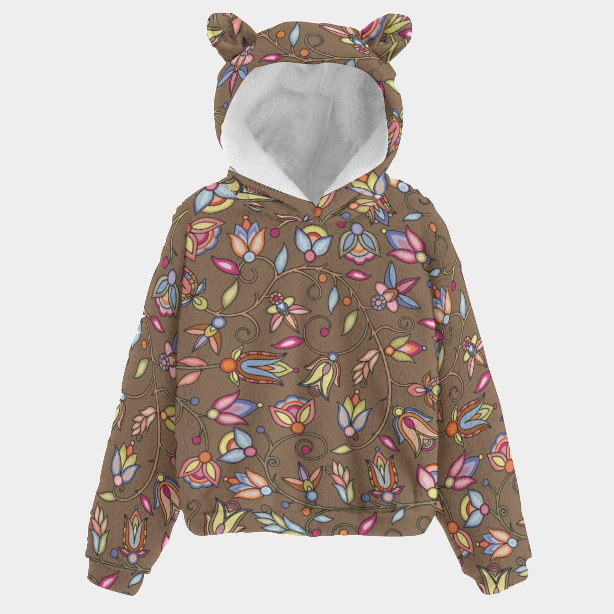 Buffalo Bloom Earth Song Youth Hoodie with Ears