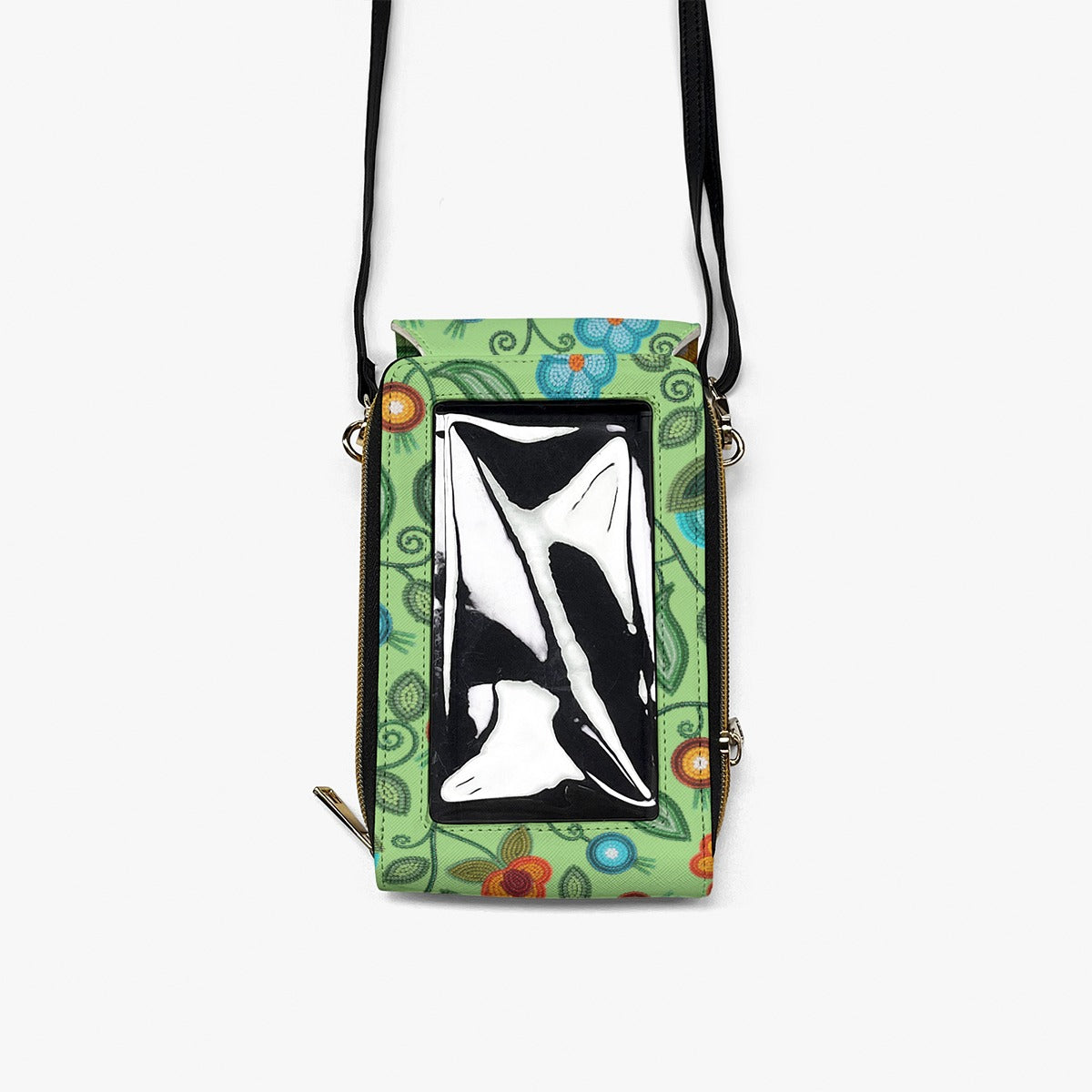 Prairie Fire Petals Sage Phone Bag