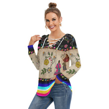 Load image into Gallery viewer, Floral Ledger Sisters Tie Sweatshirt
