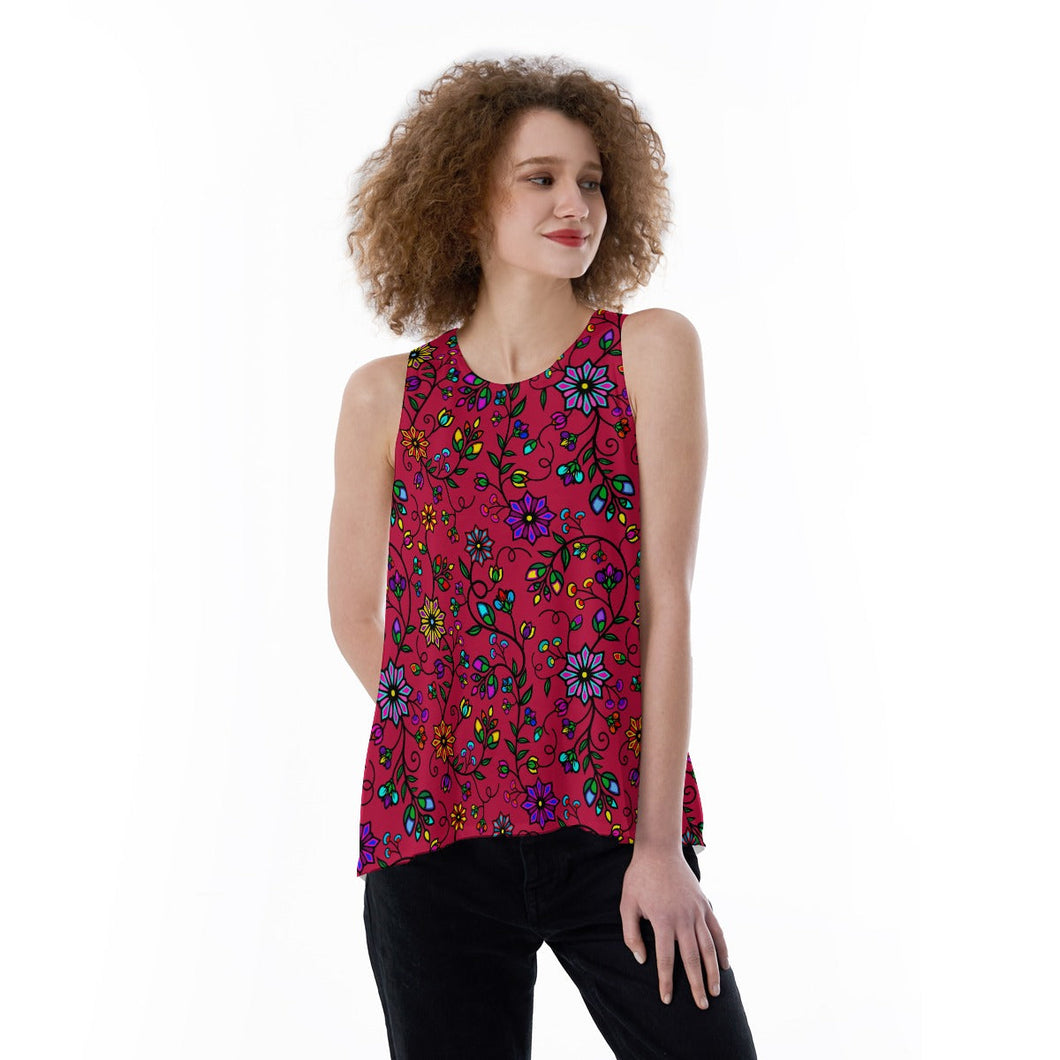 Prairie Paintbrush Passion Berry Split Back Tank Top