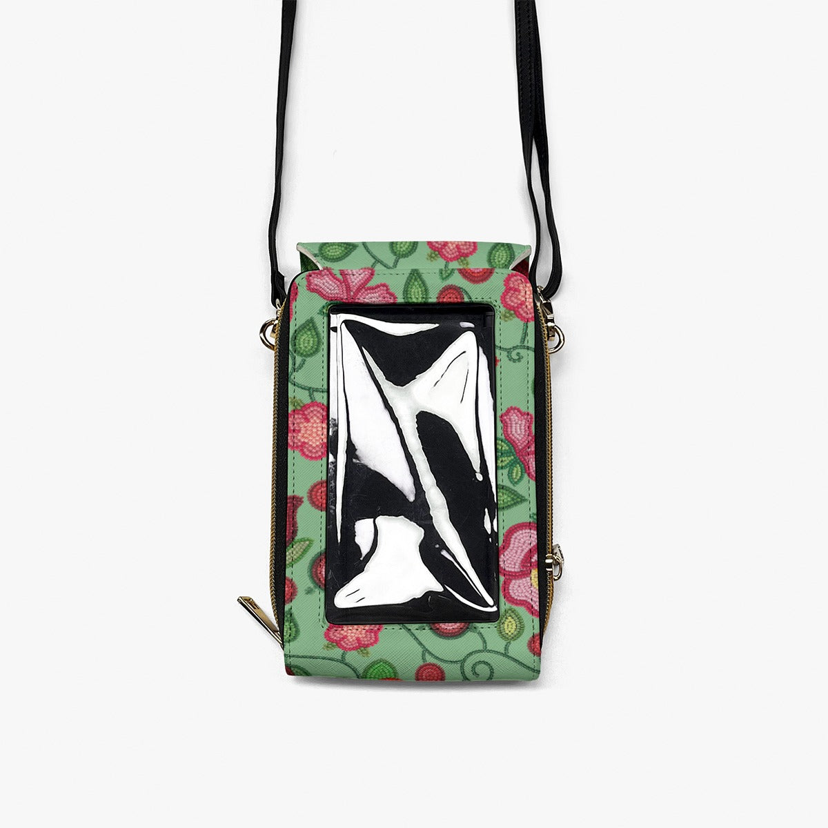 Rose Reverie Green Phone Bag