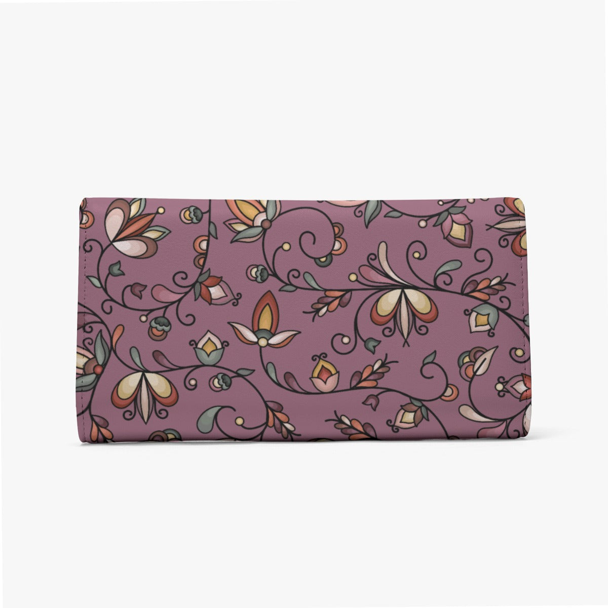 Burnt Sky Petals Magenta Foldable Wallet