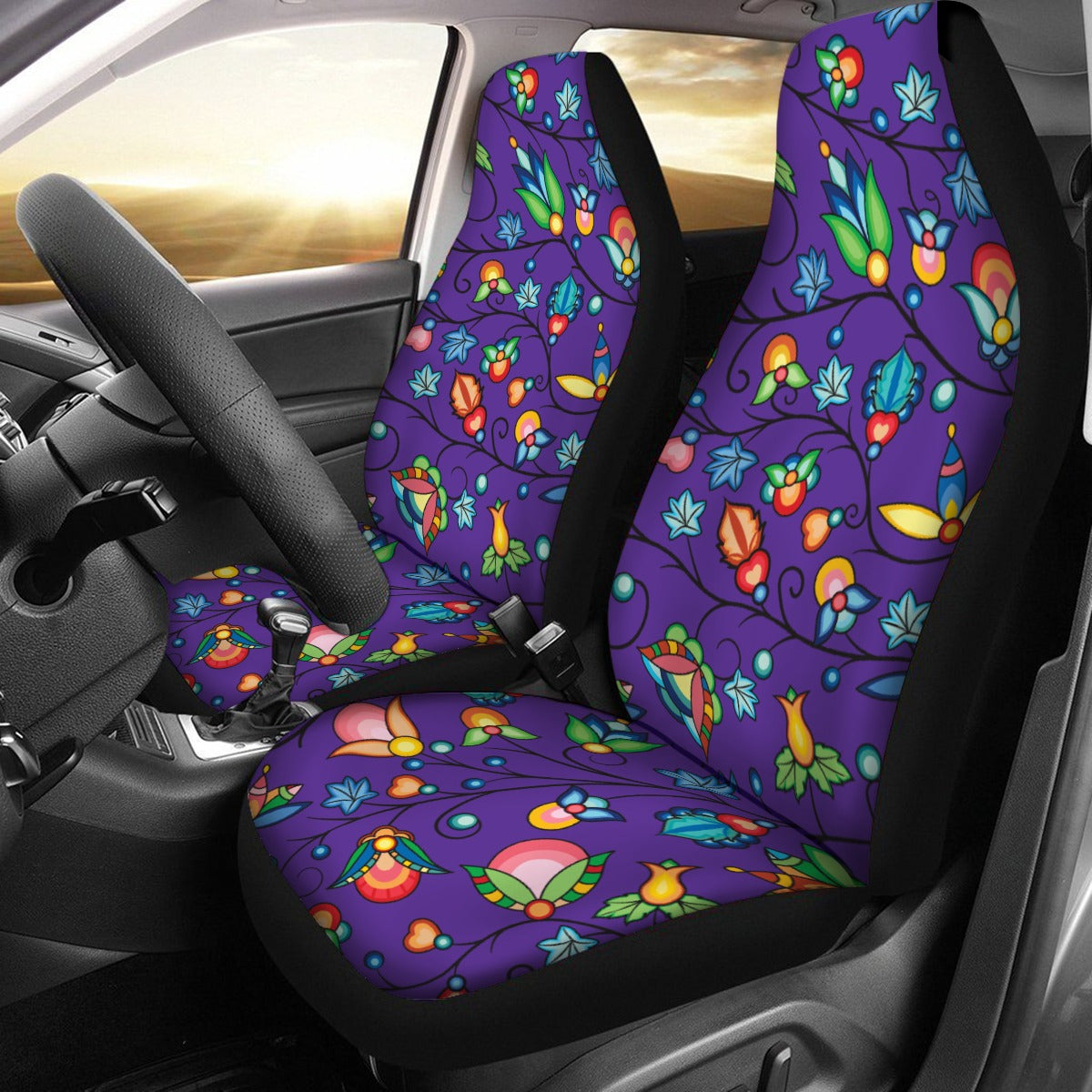 Prairie Plains Spirit Mighnight Purple Universal Car Seat Cover With Thickened Back