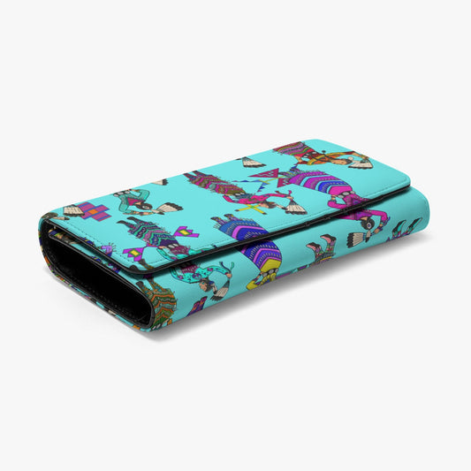 Women's Jingle Dancers Turquoise Foldable Wallet
