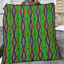 Load image into Gallery viewer, Diamond in the Bluff Lime Lightweight Quilt
