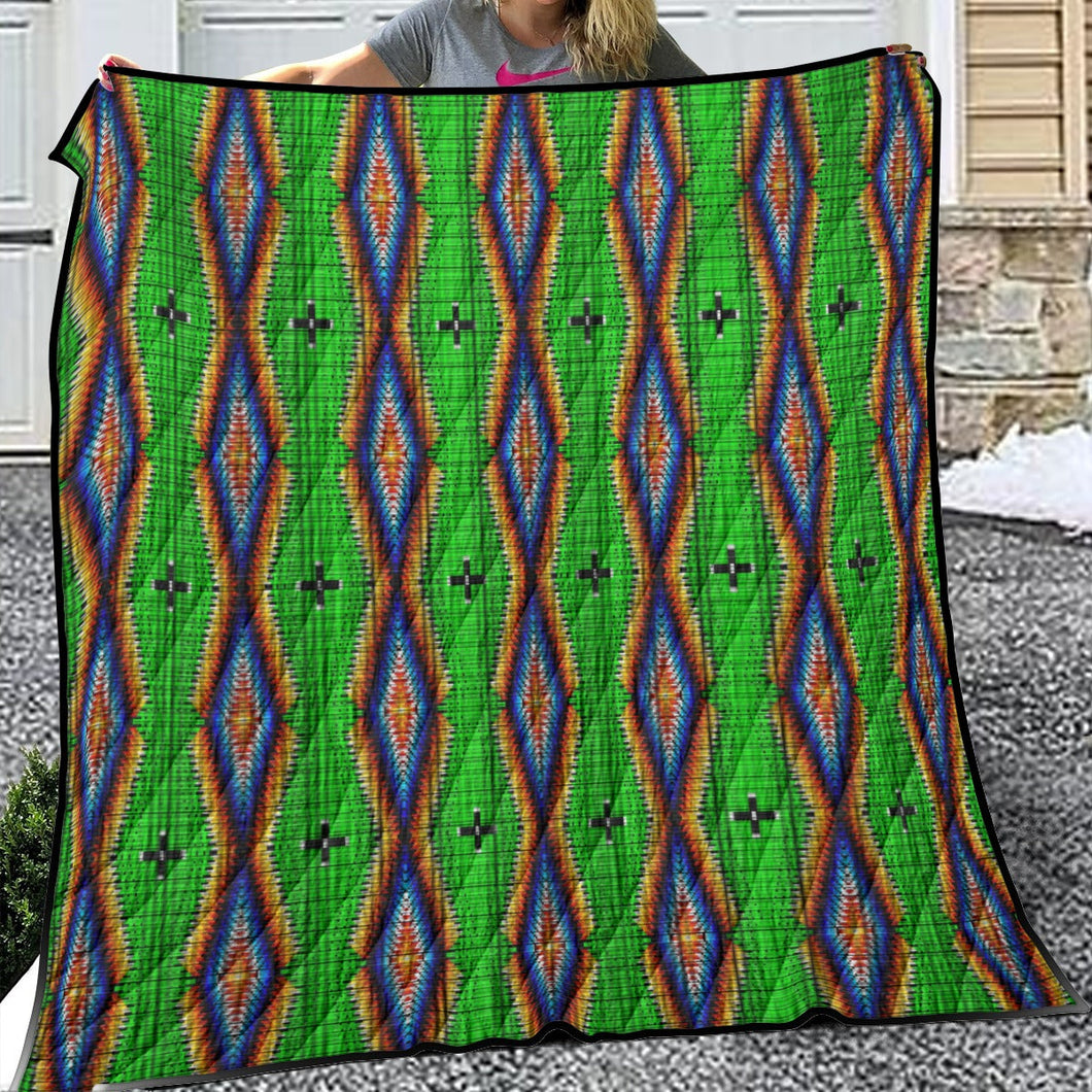 Diamond in the Bluff Lime Lightweight Quilt