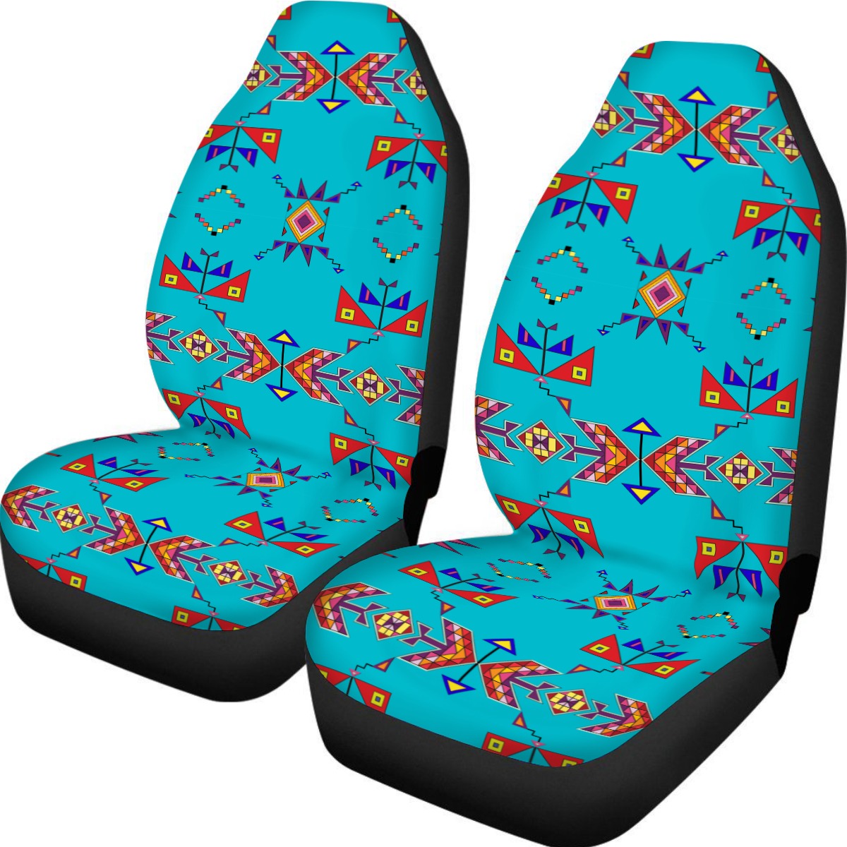 Scattered Generations Turquoise Universal Car Seat Cover With Thickened Back