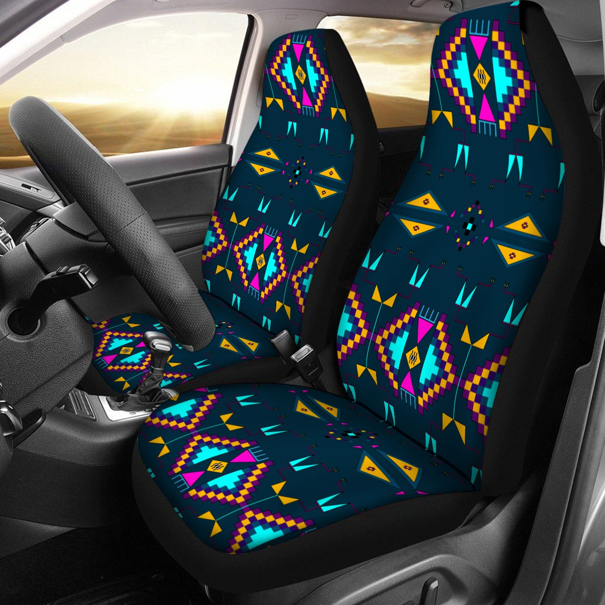 Rite of Passage Dark Teal Universal Car Seat Cover With Thickened Back