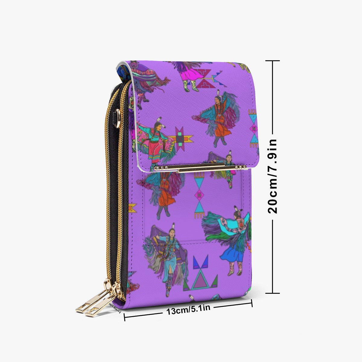 Women's Fancy Dancers Purple Mobile Phone Chest Bag