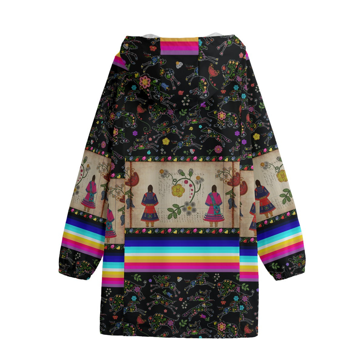 Floral Ledger Sisters Long Windbreaker