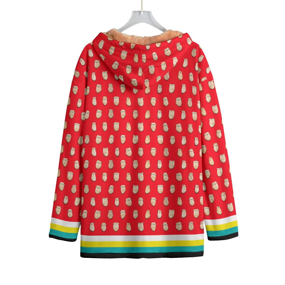 Elk Teeth on Red Kid's Plush Windbreaker