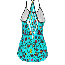 Load image into Gallery viewer, Nature&#39;s Nexus Turquoise Criss-Cross Open Back Tank Top
