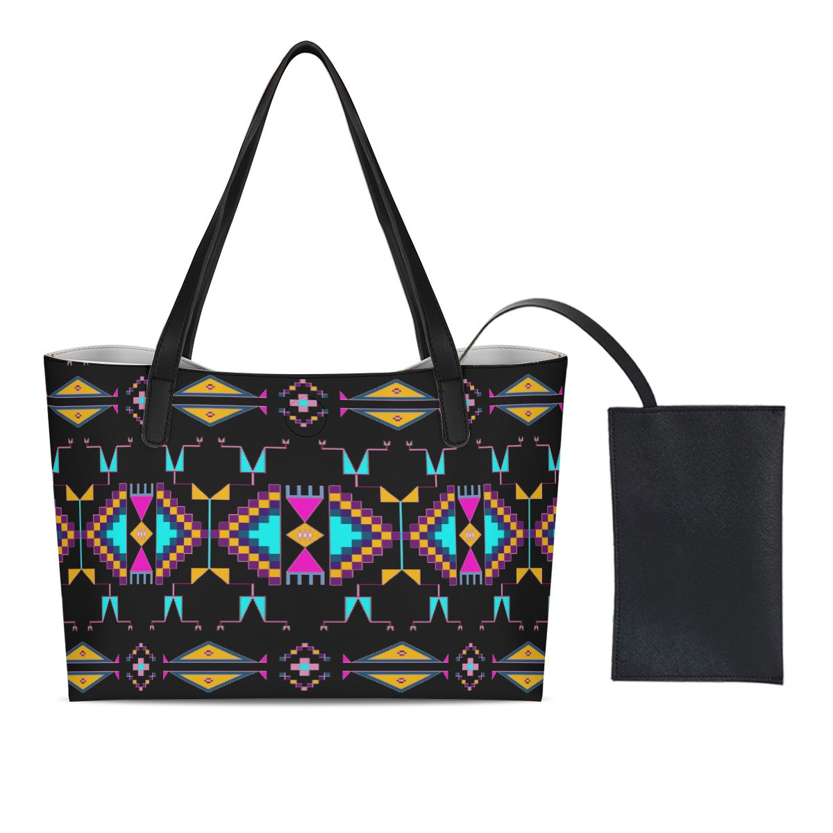 Rite of Passage Black Tote Bag With Black Mini Purse