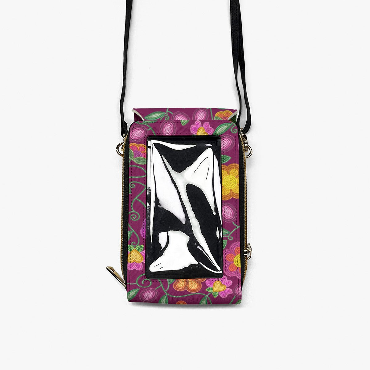 Boreal Bounty Dark Magenta Phone Bag