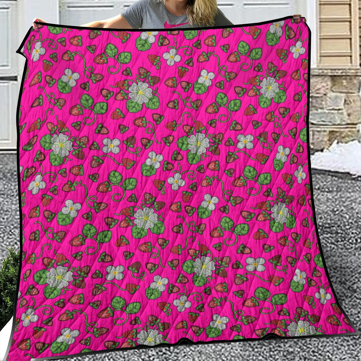 Strawberry Dreams Blush Lightweight Quilt