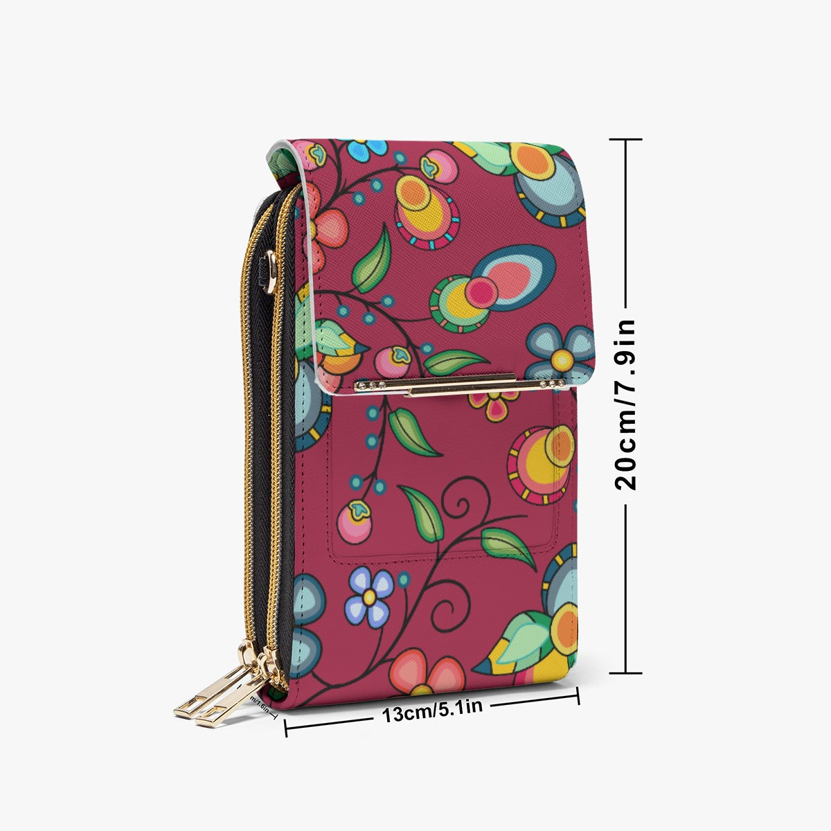 Floral Bounty Magenta Mobile Phone Chest Bag
