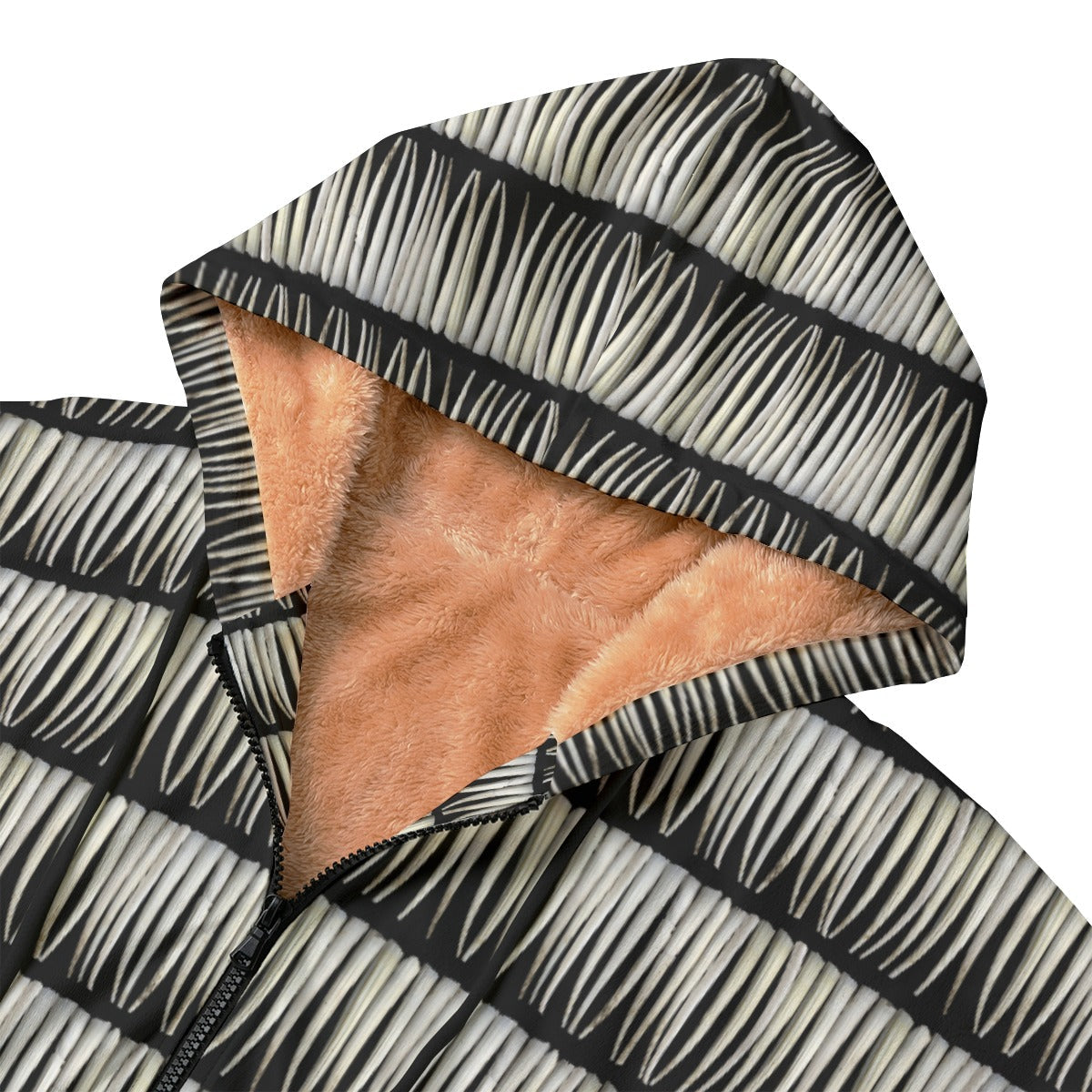 Dentalium on Black Kid's Plush Windbreaker